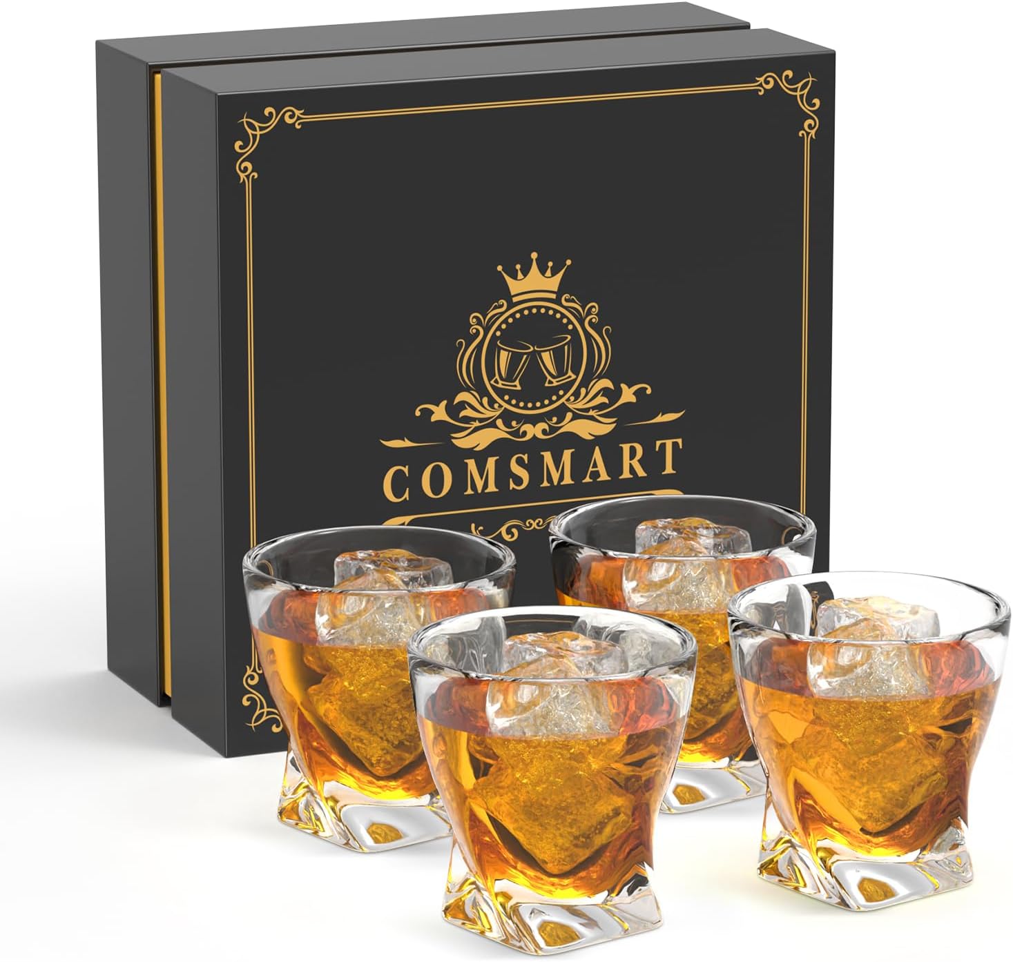 Comsmart Whiskey Glass Set with Luxury Box